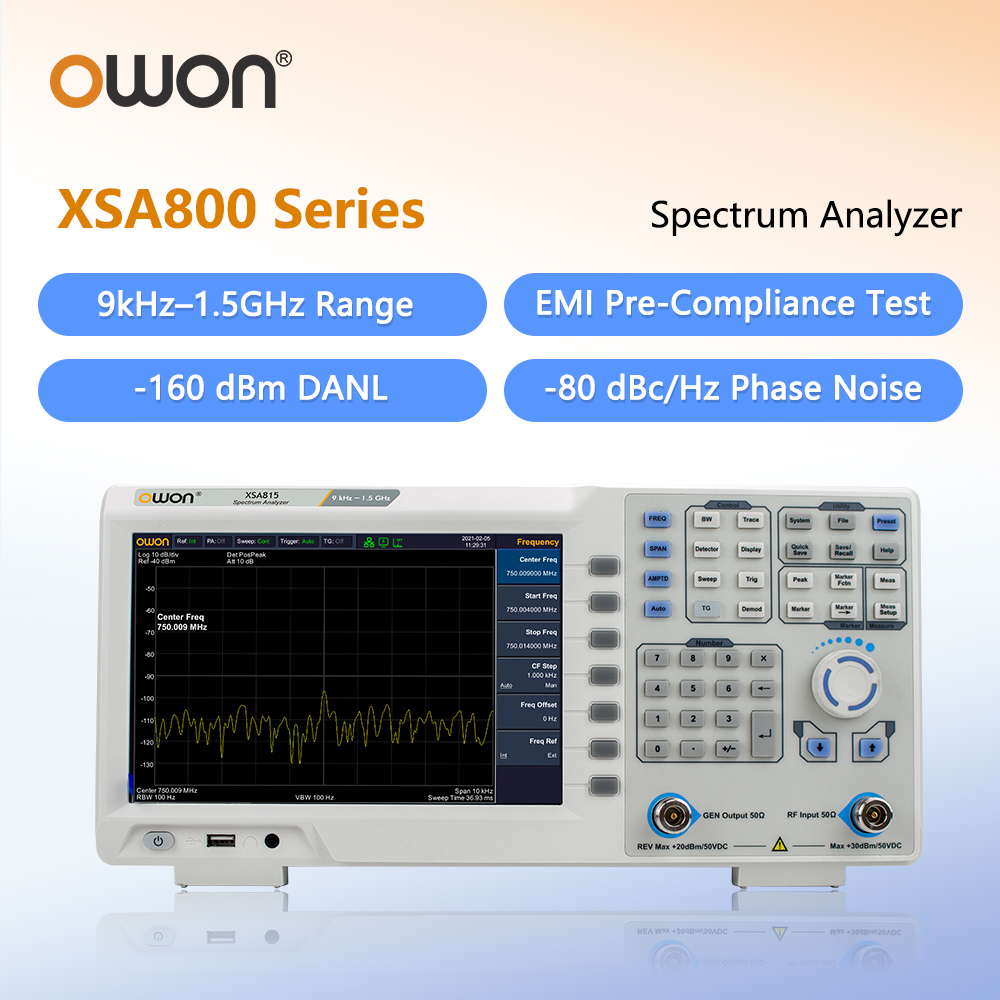 Signal Generator Spectrum Analyzer - Analyseur de spectre OWON avec générateur