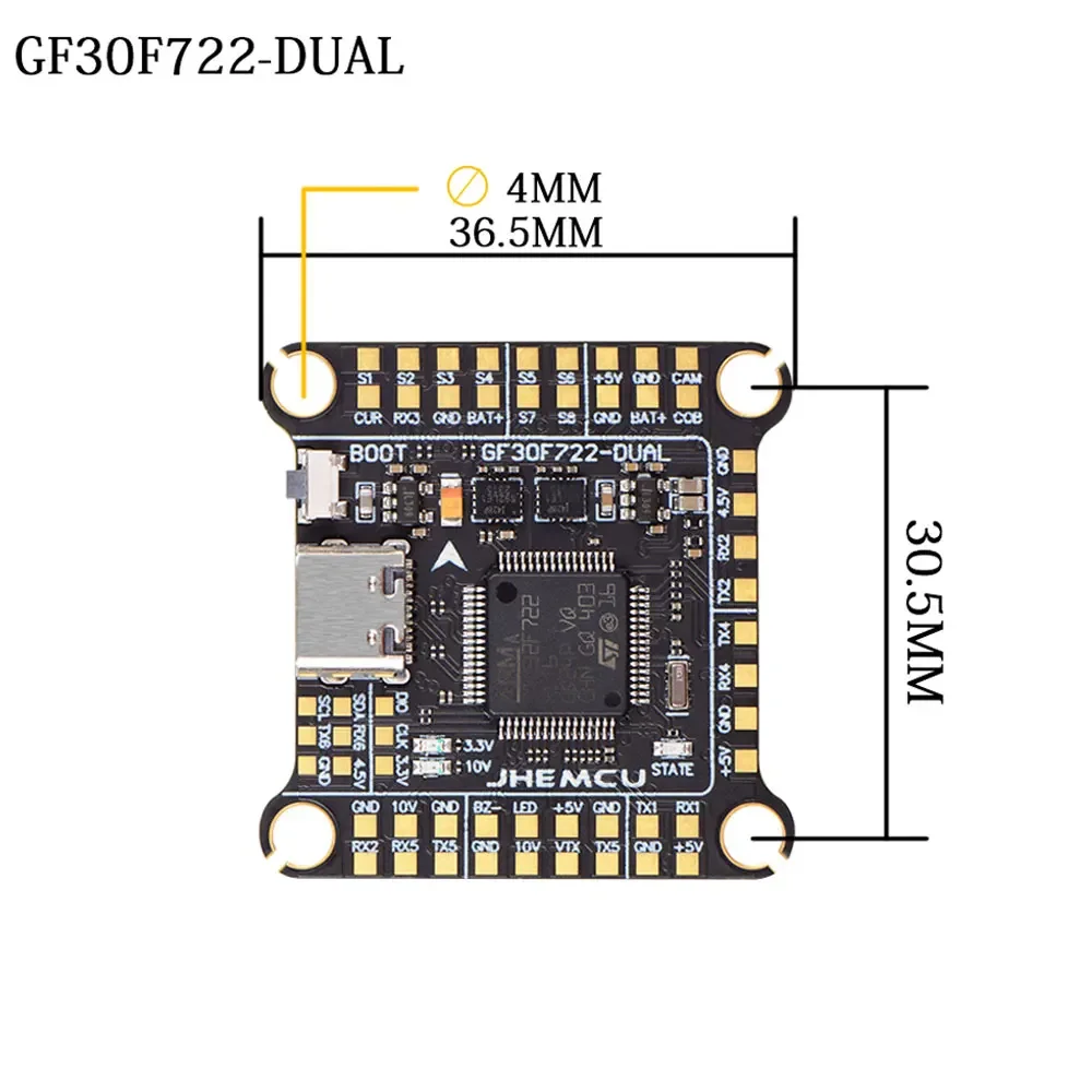Contrôleur de vol JHEMCU F7 F7 - Fpv Flight Controller F7 Stack 60A avis et prix